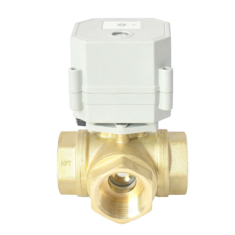 A20系列-DN25黄铜三通 Wi-Fi 电动阀