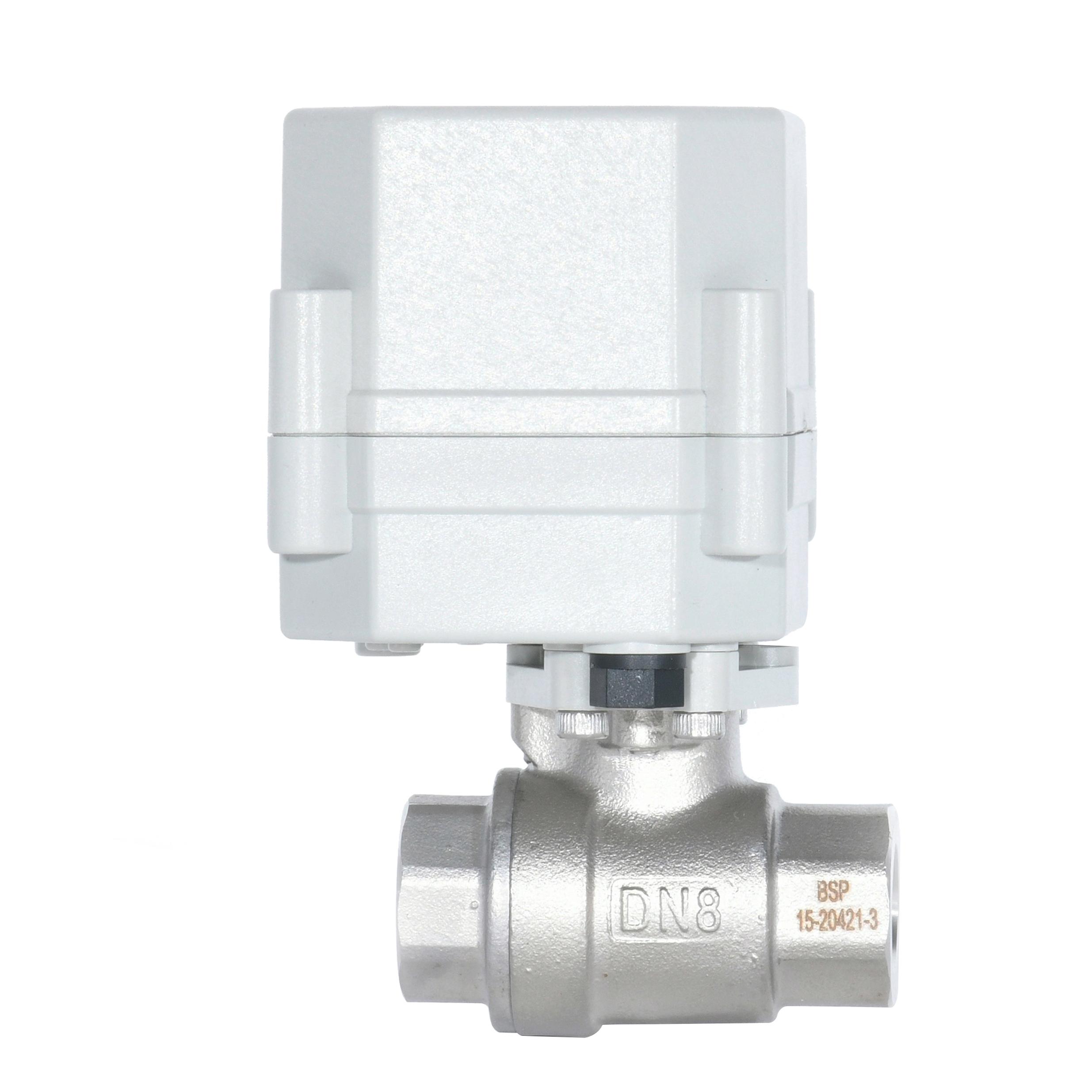 开关型-DN8 不锈钢两通电动阀带断电复位