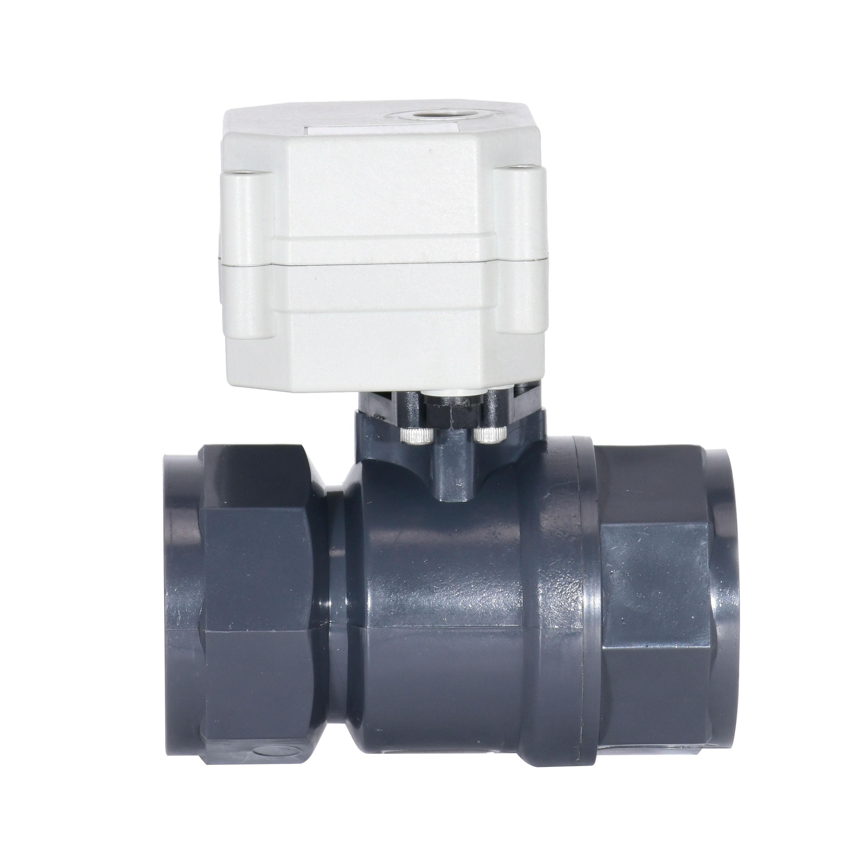 开关型- 1-1/4” UPVC两通电动阀，带指示窗口