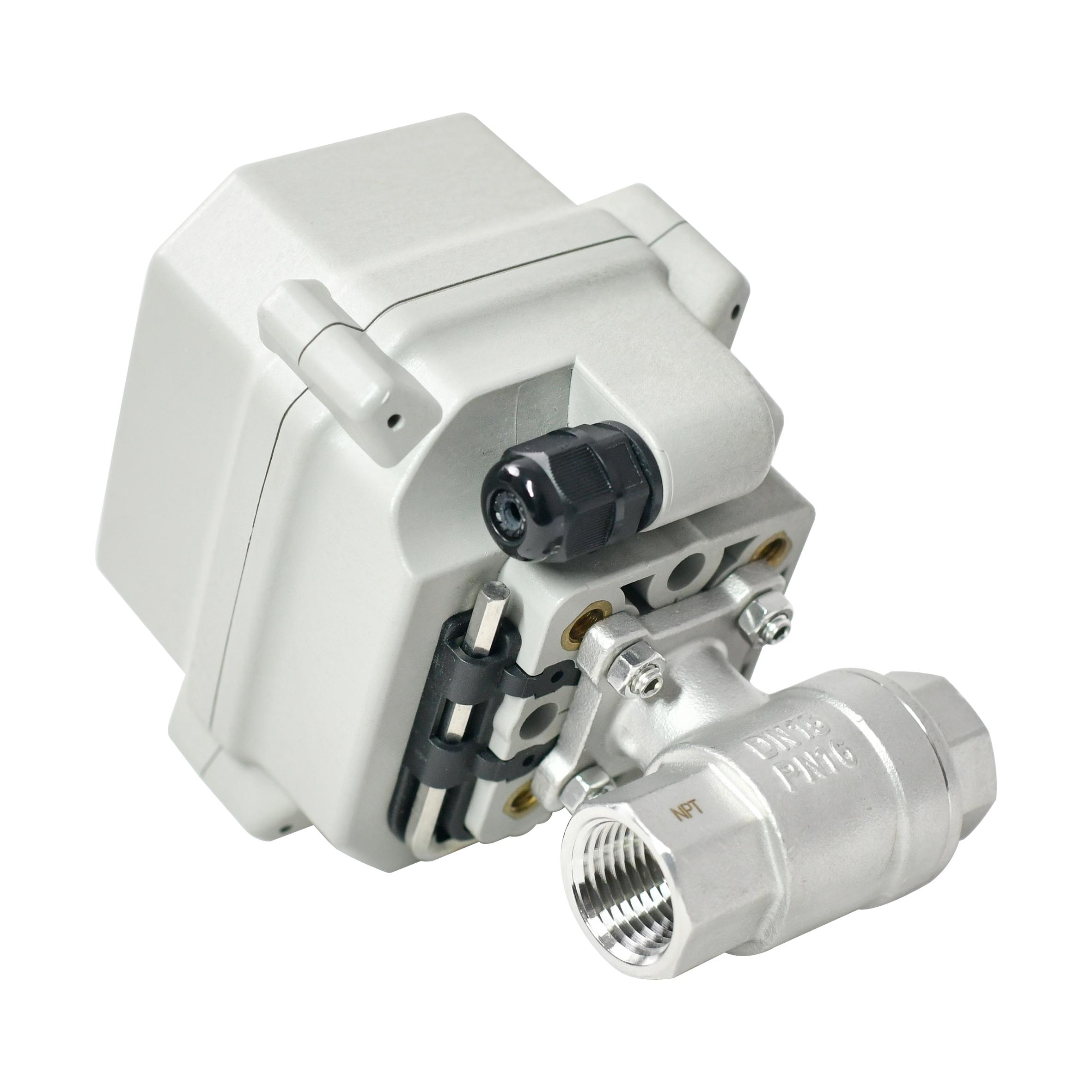 调节型-A150 1/2” 不锈钢两通小平台F03比例调节电动阀 