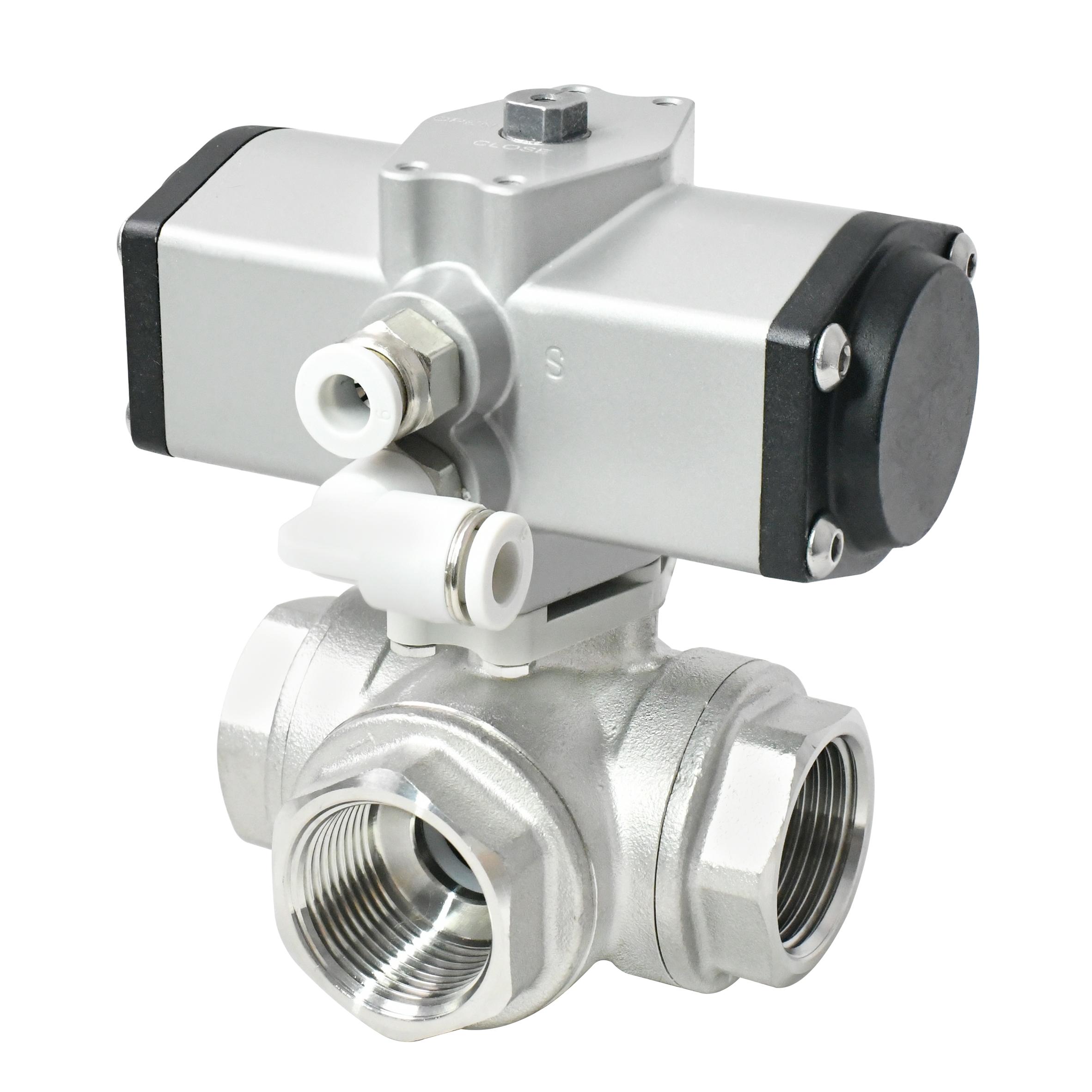 TONHEFLOW P30系列 DN20 不锈钢三通气动球阀，开关时间≤1S